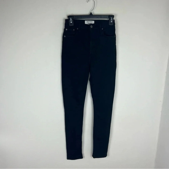 Reformation High Rise & Skinny Jeans in Black Wash Size 25 B22 - Picture 3 of 7